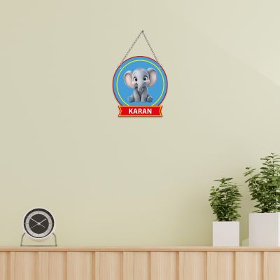 Personalized Elephant Theme Wall Hanging